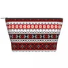 Sacs cosmétiques Bold Ukrainien Broderie Vyshyvanka Makeup Sac Organisateur de voyage Ukraine Bohemian Geometric Storage Tobetry