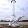 10 Zoll große Glas Bongs Becher Bong 9mm 7 mm Dicke Glaswand Super schweres Wasserleitungen mit 14,4 mm männlicher Gelenkglasschale