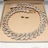 Bust Down 4 Rows VVS Diamond Moissanite 24mm Iced Out Cuban Link Chain