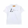 Summer Luxurys Womens Mens T-shirts Designers Clothing Loose Tees Tops Man Casual Street Graffitipattern Shirt Sweatshirt Kort ärm T-skjortor Svartvit