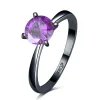 Preço de atacado de alta qualidade venda quente 7mm anel cz moda de jóias pretas de ouro preto anéis de casamento vintage para mulheres