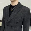 Ternos masculinos 2023 lã de alta qualidade - elegante e elegante combina com textura bonita e grossa de trespassada casual macacão jaqueta