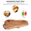 Schalen Holz Servierplatte Brot Tablett Fruchtplatte Sandwich Schüssel Teigboden Salat Käseschmuck