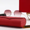 Fashion rouge Luxury Round Lunettes de soleil Femmes Vintage Oversize Sun Glassements Femme Designer Big Frame Shades Noir Lady UV400 Brand Lun3396