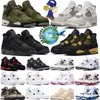 basketball shoes 4 4s Frozen Moments Olive black cat pine green military black Thunder lightning university blue fire red pink oreo outdoors trainers sneakers 36-47