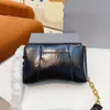 Zandloper tas Crossbody tas Designer dames handtas schoudertas Verouderd goud B Krokodillenleer kromlijnige basis Luxe kettingtas