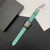 Toppdesigner PRA Watch Band -remmar för Apple Watch Bands 38/40/41/42/44/45/49mm Luxury Pu Leather Iwatch Strap