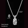 Classic Permanent 2CT Solitaire Hearts and Arrows CZ Pendant Necklace Pure 925 Sterling Silver Wedding Jewelry DZ1172622