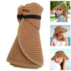 Berets Sun Visor Beach Hut Damen Frauen Strohhüte Sommer Schatten Breite Krempeln