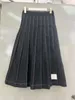 brand women skirt clothing for ladies summer quality high Stripe decoration waist and big swing long overskirt Dec 22