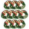 Party Decoration Christmas Wreath Mini Hanging Garland Pendants Cute Simulated Decor House Miniature Decorations