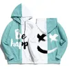 Be Happy Stamp Hoodies for Men Women High Street Stened Oversze Hip Hop Streetwear Fashion Fashion Fanhirts Moletom Masculino