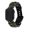 Sport utomhus fallskärmsladd nylonband för Apple Watch Series 9 Ultra 2 49mm CLAP Watch Rem för IWATCH 40 44mm 45 42mm 38mm armbandstillbehör