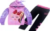 jojo siwa kläder set 412t barn flickor blixtlås hoodies byxor bit uppsättningar 110150 cm barn designer kläder flickor fss3623697611