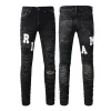 Men's Jeans Purple Jeans Amirs Designer Puple Mens Skinny Luxury Denim Pant Distressed Ripped Biker Black Jean Slim Fit Motorcycle