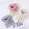 Écharpes enveloppe les enfants d'hiver coréens écharpe mignonnes pour enfants à l'épreuve froide colon coloride couleur chaude peluche bébé garçons filles tricot bib foulards