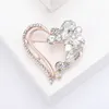 Brooches Pomlee Beauty 4-Color Heart For Women Designer Rhingestone Love Party Office Brooch Pin Cadeaux
