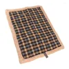 枕と屋外用の枕自己温暖化ペットパッド洗濯可能な両面ラムウール格子縞のベッドマット