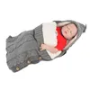 Filtar stickade babyrockar sovsäck swaddle wrap swaddling barnvagn född filt