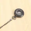 Wristwatches 6X Vintage Steampunk Black Roman Numerals Necklace Quartz Pendant Pocket Watch Gift