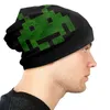 Berets Geek Space Invaders Green Denim Cap Outdoor Skullies Beanies Шляпа Мужчины Женщины Взрослая весна теплое тепло -эластичное вязаное вязаное капот