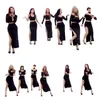 Vestidos de trabalho KPOP Korea Girl Grupo Mulheres Sexy Salas Longas Longa Tops Tops Roupas Festival Costum Dançador de Dançador Jazz Dança