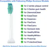 Brosse à dents 20pcs Remplacement des têtes de brosse à dents Philips pour Sonicare Flexcare Diamond Clean sain blanc Easyclean Powerup Elite +