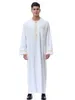 Roupas étnicas homens muçulmanos dubai long abaya camisa de bordado do Oriente Médio Plus Size Round Round Round Zipper ROPA HOMBRE ISLAMIC