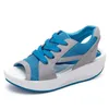 Sandalen 2023 Summer Sandalias de Mujer Fashion Shoes Casual Flat Peep Toe Mixed Colors Cutout Lace-Up Platform Sport Sandalias43