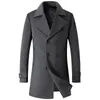 Men's Trench Coats Chic Double Breasted Coat Elegant Overcoat For Fall Winter