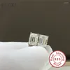 Studörhängen Geoki Luxury 925 Sterling Silver Totalt 2-4 CT Perfect Cut Passe Diamond Test VVS1 Emerald D Color Moissanite Gift