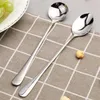 Scoops de thé à longue manche en acier inoxydable Cainer Spoon Ice Cream Dessert For Picnic Kitchen Accessories Bean