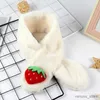 Halsdukar Wraps Korean Baby Boys Girls Plush Scarf Autumn Winter Kids Warm Faux Fur Cross Scarves Sweet Girl Boy Cartoon Soft Neck Ring Scarf