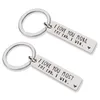 Wholesale Couples Keychain Stainless Steel Key Holders I Love You Most More Creative Keyrings Keychains Lanyards