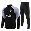 23/24 hot spurs soccer tracksuit SET training suit TOTTENHAM Long sleeve KANE tracksuit football jacket chandal futbol adult and kids survetement