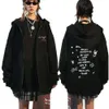 Rapper Lil Peep Print Hoodie Hip Hop Streetwear Zipper Sweatshirts Fleece Long Sleeve Zip Up Jacket Men Women Casual Cardigan