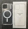 iPhoneの磁気透明なクリアアクリルケース15 15 14 13 12 11 Pro MiNI XR XS X互換性のあるワイヤレス充電器電話カバー