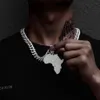 Chains Crystal Africa Map Pendant Collier POUR FEMMES ACCESSOIRES HIP HOP HOP HOP BIELLIR CHOKER CUBAN LINK CHAMP Men274H