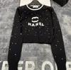 Cha23 Pulls de luxe aux femmes à manches longues à manches longues brillants sweatrepulver sweater femmes vêtements