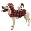 Pet Dog Christmas Clothes Santa Claus Riding A Deer Jacket Coat Pets Apparel Costumes for Small Medium Large Dogs 231222