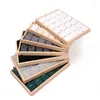 Jewelry Pouches Wood Pendant Necklace Display Tray 18/24 Grids Pendants Shows Plate Women Store Shelf Rack Prop