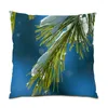 Pillow Snow Mountain Living Decoração Tampa de Presente de Presente 45x45 Florest Tree River Farmland Sofá E0806