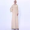 Vêtements ethniques en daim musulman Abaya Longue robe chaude hiver flare mande