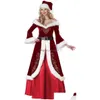 Christmas Decorations Veet Men/Women Santa Claus Costume Suit Couple Party For Xmas Wholesale Drop Delivery Home Garden Festive Suppl Dhl9Q