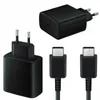 PD 45W Super Fast Charger för original Samsung Galaxy S23 S22 S21 S20 Ultra Note10 Plus USB C Typ C -kabel Fastladdning Adapter S21 A91 A71 A80 Plus Cell Phone Chargers