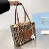 Raphias a5 fourre-tout Anagram Designer Sac de plage femme Fold Shopper Panier de paille Sac d'été de luxe tissé homme Embrayage vacances grand sac à main Bandoulière Voyage Sacs à bandoulière