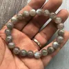 Charm Armband Natural Stone Bead Jewellery Bling Shiny 8mm Labradorite Beaded Armband For Men Healing Mala