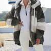 Veste surdimensionnée pour les femmes 2023 Nouveau automne en hiver chaud en peluche de poche en peluche streetwear lâche Lady usterwear manteau roupas féminina