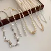 Choker Fashion изящное винтажное жемчужное ожерелье для женской девушки клавикулярная цепочка подарки для ювелирных аксессуаров