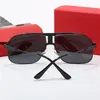 Gafas de sol de diseñador de gran tamaño para mujer Gafas de sol para hombre Piloto Gafas de sol doradas Aviación Carti Moda Gafas UV400 con caja Retro gafas de viaje para el sol de mujer